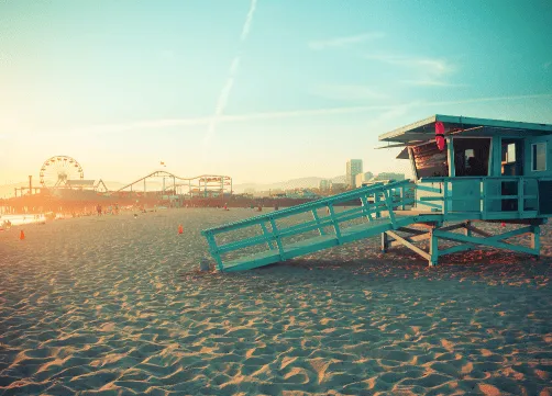 Cabine de sauvetage sur la plage